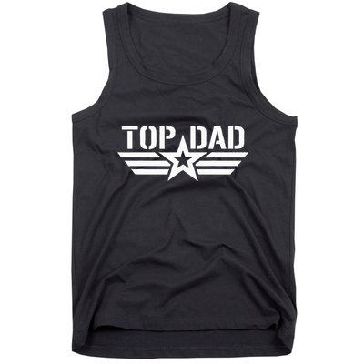 Top Dad Gifts Fathers Day For Daddy Dad Retro Patriotic Tank Top