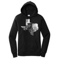 Texas Disc Golf State With Basket Distressed Women's Pullover Hoodie