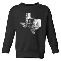 Texas Disc Golf State With Basket Distressed Toddler Sweatshirt