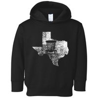 Texas Disc Golf State With Basket Distressed Toddler Hoodie