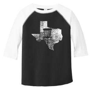 Texas Disc Golf State With Basket Distressed Toddler Fine Jersey T-Shirt