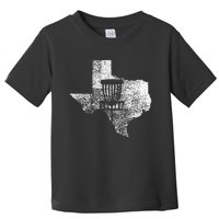 Texas Disc Golf State With Basket Distressed Toddler T-Shirt