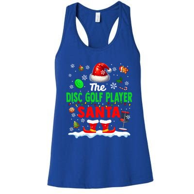 The Disc Golf Santa Christmas Team Matching Funny Party Great Gift Women's Racerback Tank