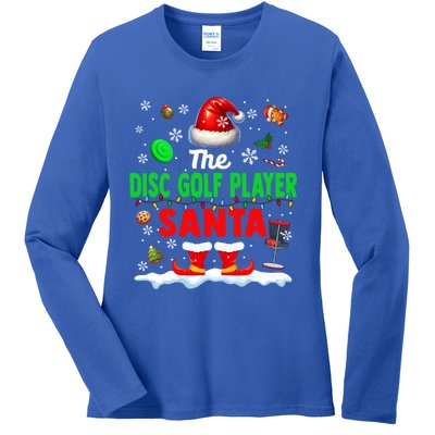 The Disc Golf Santa Christmas Team Matching Funny Party Great Gift Ladies Long Sleeve Shirt