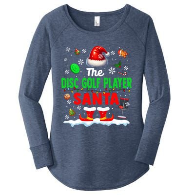 The Disc Golf Santa Christmas Team Matching Funny Party Great Gift Women's Perfect Tri Tunic Long Sleeve Shirt