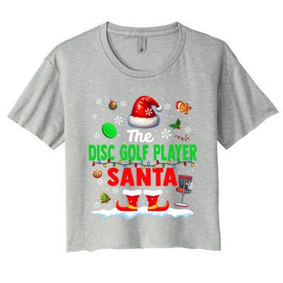 The Disc Golf Santa Christmas Team Matching Funny Party Great Gift Women's Crop Top Tee