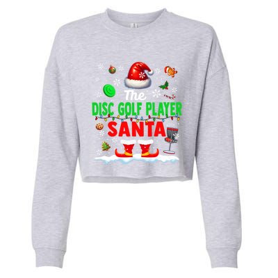 The Disc Golf Santa Christmas Team Matching Funny Party Great Gift Cropped Pullover Crew