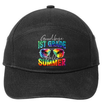 Tie Dye Goodbye 1st Grade Hello Summer Last Day Of School 7-Panel Snapback Hat