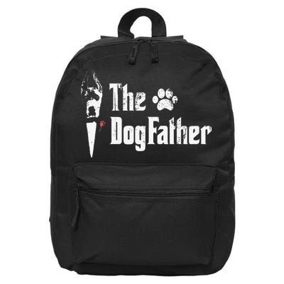 The Dogfather Great Dane Dog Dad Father's Day Gift 16 in Basic Backpack