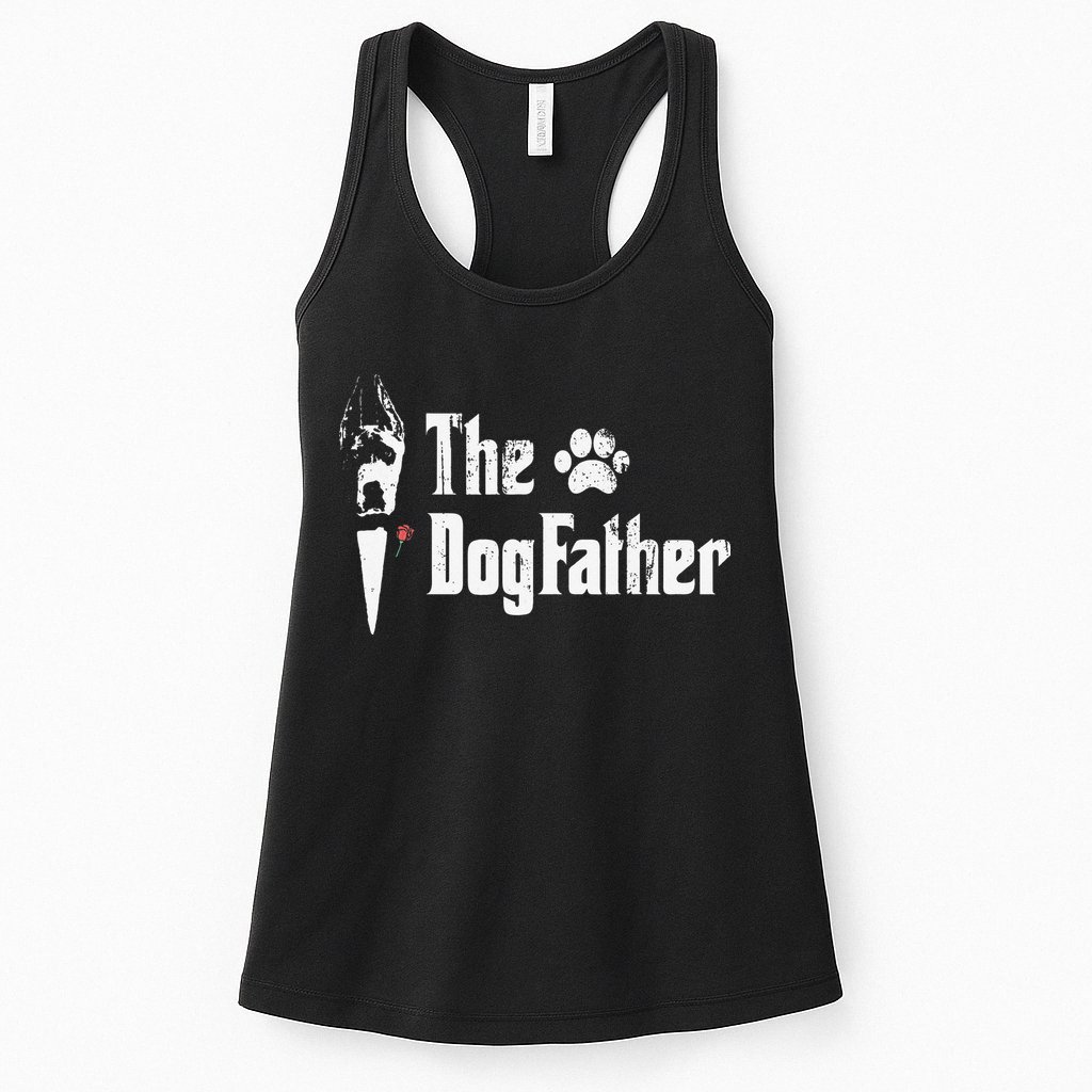 The Dogfather Great Dane Dog Dad Father's Day Gift Womens Tank Top