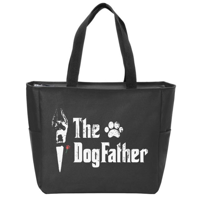 The Dogfather Great Dane Dog Dad Father's Day Gift Zip Tote Bag