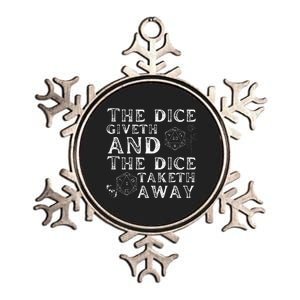 The Dice Giveth And The Dice Taketh Away Metallic Star Ornament