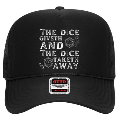 The Dice Giveth And The Dice Taketh Away Trucker Hat