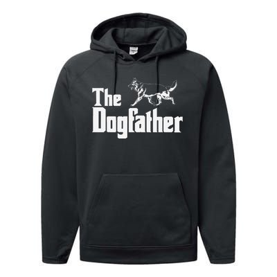 The Dogfather German Shepherd Funny Gift Performance Fleece Hoodie