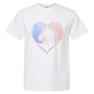 Tie Dye Graphic Riding Horse Horse Lover For Women Garment-Dyed Heavyweight T-Shirt