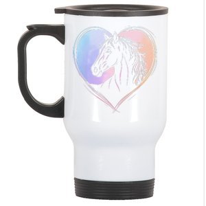 Tie Dye Graphic Riding Horse Horse Lover For Women Stainless Steel Travel Mug