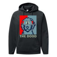 The Dood Goldendoodle Doodle Dad Performance Fleece Hoodie