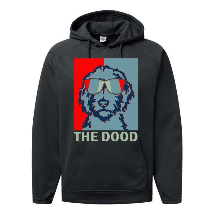 The Dood Goldendoodle Doodle Dad Performance Fleece Hoodie