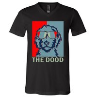 The Dood Goldendoodle Doodle Dad V-Neck T-Shirt