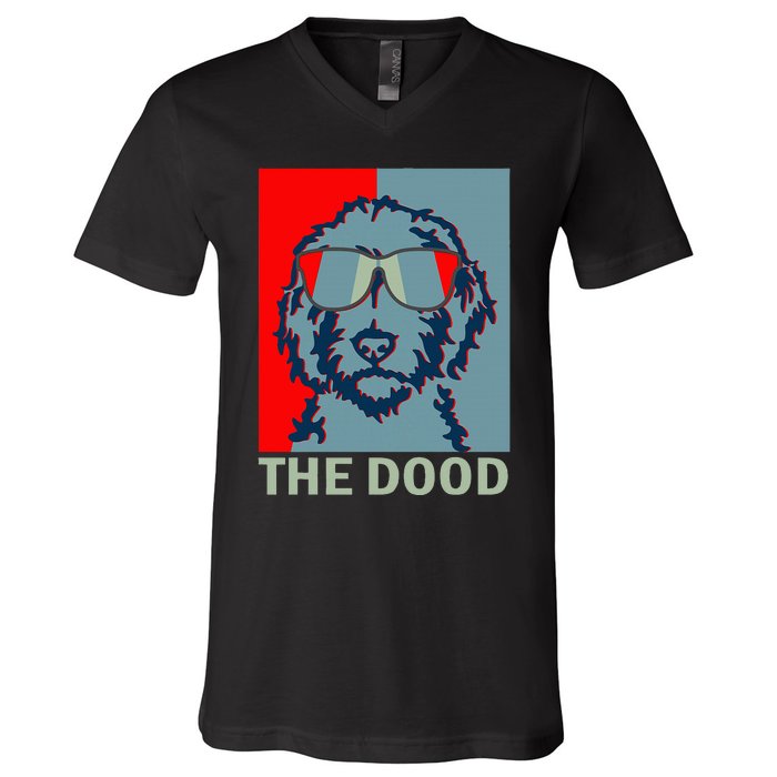 The Dood Goldendoodle Doodle Dad V-Neck T-Shirt