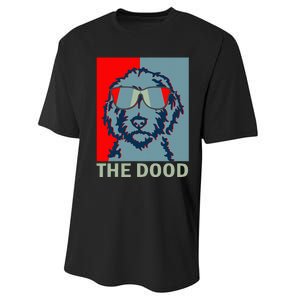 The Dood Goldendoodle Doodle Dad Performance Sprint T-Shirt