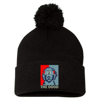The Dood Goldendoodle Doodle Dad Pom Pom 12in Knit Beanie
