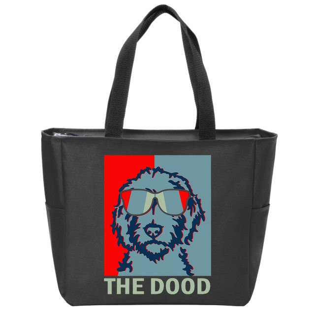 The Dood Goldendoodle Doodle Dad Zip Tote Bag