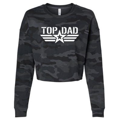 Top Dad Gifts Fathers Day Patriotic Cropped Pullover Crew