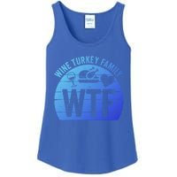 Turkey Day Gift Wtf Wine Turkey Family Thanksgiving Day Funny Gift Ladies Essential Tank