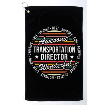 Transportation Director Gifts Appreciation Inspire Platinum Collection Golf Towel