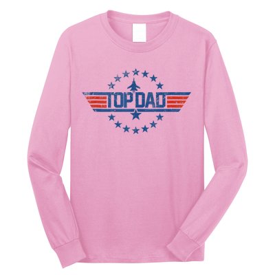 Top Dad Gift For Dad For Fathers Day Funny Top Gun Long Sleeve Shirt