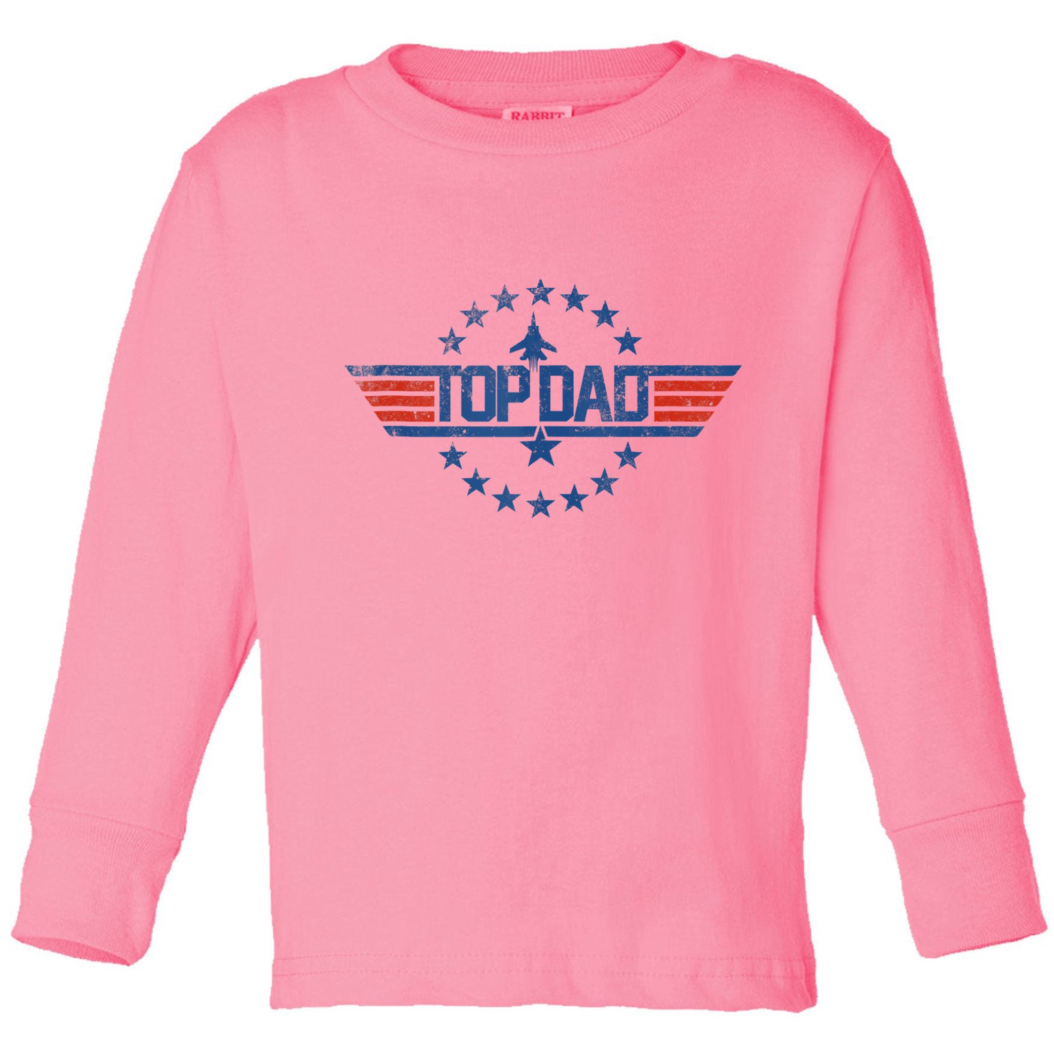 Top Dad Gift For Dad For Fathers Day Funny Top Gun Toddler Long Sleeve Shirt