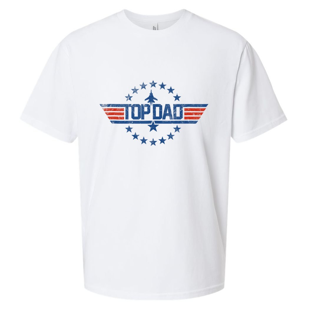 Top Dad Gift For Dad For Fathers Day Funny Top Gun Sueded Cloud Jersey T-Shirt