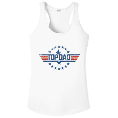 Top Dad Gift For Dad For Fathers Day Funny Top Gun Ladies PosiCharge Competitor Racerback Tank