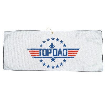 Top Dad Gift For Dad For Fathers Day Funny Top Gun Large Microfiber Waffle Golf Towel