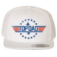 Top Dad Gift For Dad For Fathers Day Funny Top Gun Wool Snapback Cap
