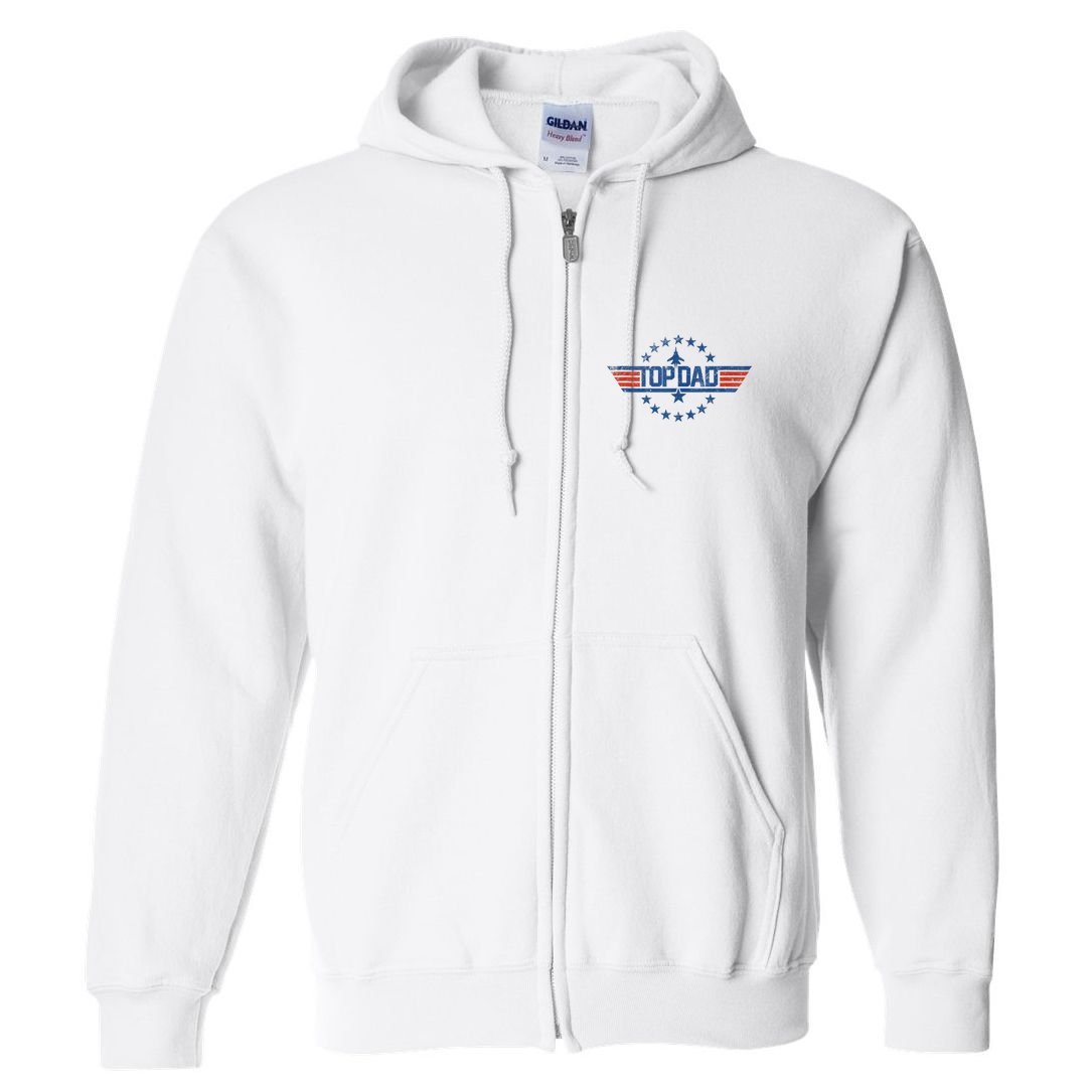 Top Dad Gift For Dad For Fathers Day Funny Top Gun Full Zip Hoodie