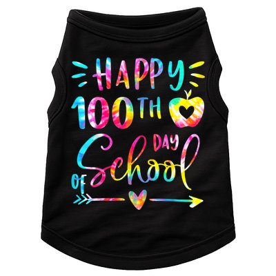 Tie Dye Happy 100th Day Of School Teacher Student 100 Days Doggie Tank