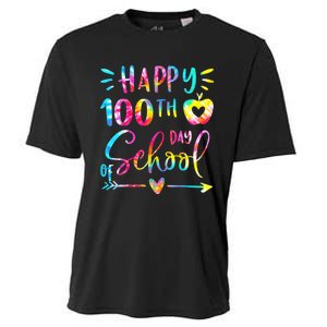 Tie Dye Happy 100th Day Of School Teacher Student 100 Days Cooling Performance Crew T-Shirt