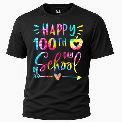 Tie Dye Happy 100th Day Of School Teacher Student 100 Days Performance Shirt