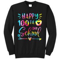 Tie Dye Happy 100th Day Of School Teacher Student 100 Days Sweatshirt