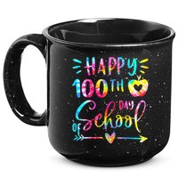 Tie Dye Happy 100th Day Of School Teacher Student 100 Days 15oz Campfire Ceramic Mug