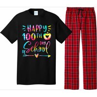 Tie Dye Happy 100th Day Of School Teacher Student 100 Days Pajama Set