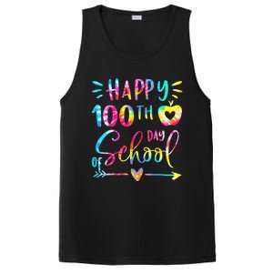 Tie Dye Happy 100th Day Of School Teacher Student 100 Days PosiCharge Competitor Tank