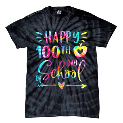 Tie Dye Happy 100th Day Of School Teacher Student 100 Days Tie-Dye T-Shirt