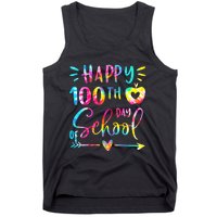 Tie Dye Happy 100th Day Of School Teacher Student 100 Days Tank Top