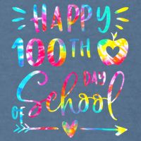 Tie Dye Happy 100th Day Of School Teacher Student 100 Days Garment-Dyed Sweatshirt