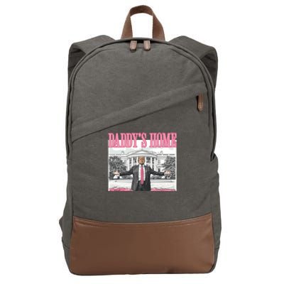 Trump Daddys Home White House 2024 Gift Cotton Canvas Backpack