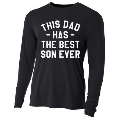 This Dad Has The Best Son Ever Father Cooling Performance Long Sleeve Crew