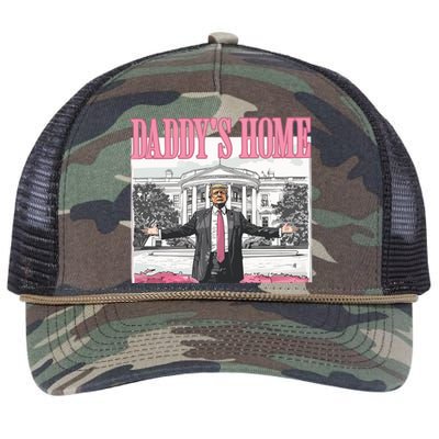 Trump DaddyS Home Red Retro Rope Trucker Hat Cap